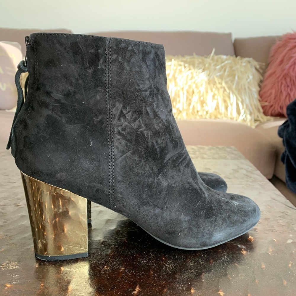 Steve Madden black suede ankle boots